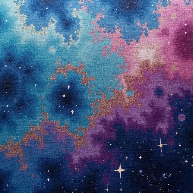 Tappeto Nebulosa con pattern astratto ispirato ad opere di Hubble